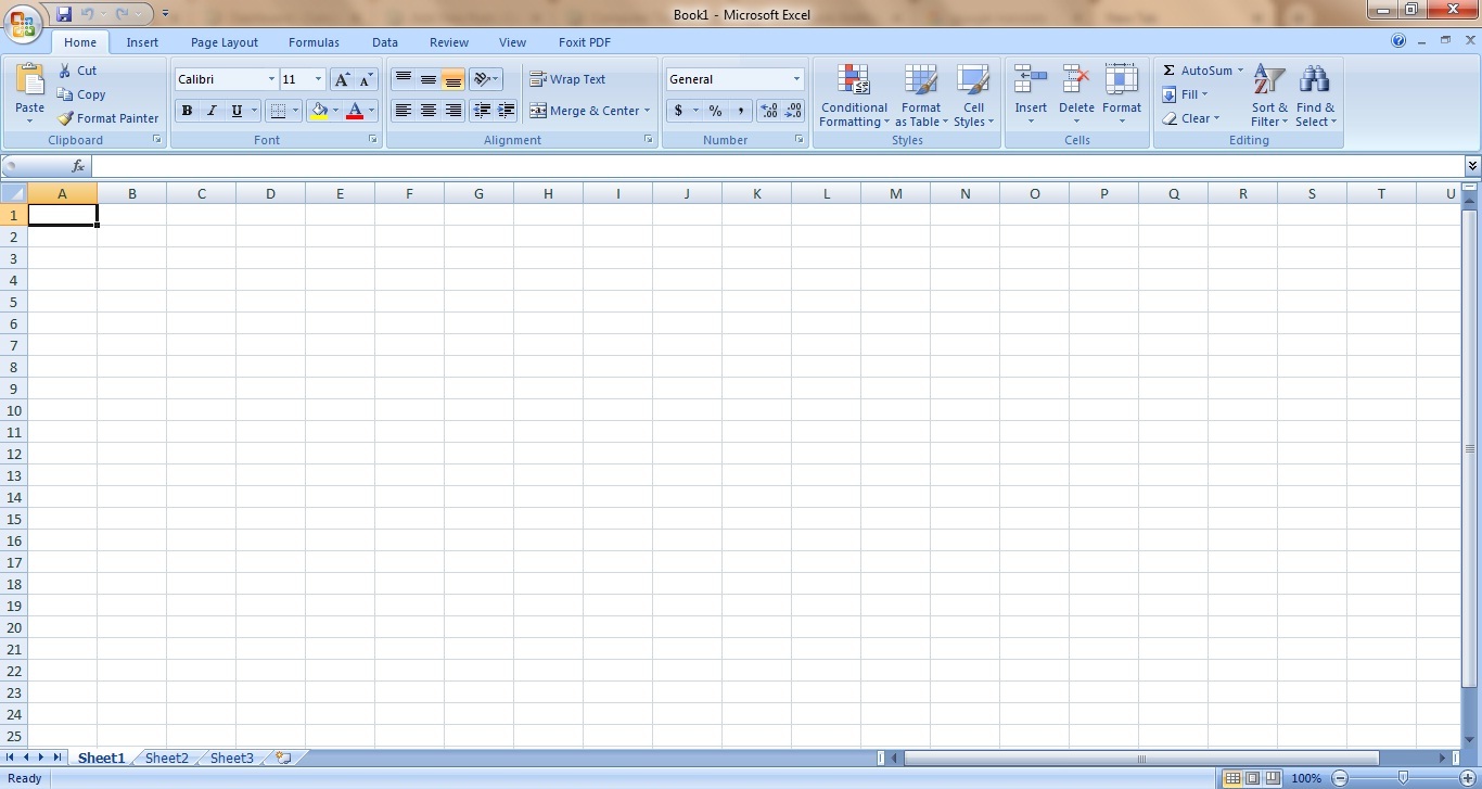 Excel 2007 Empty Sheet (2007)